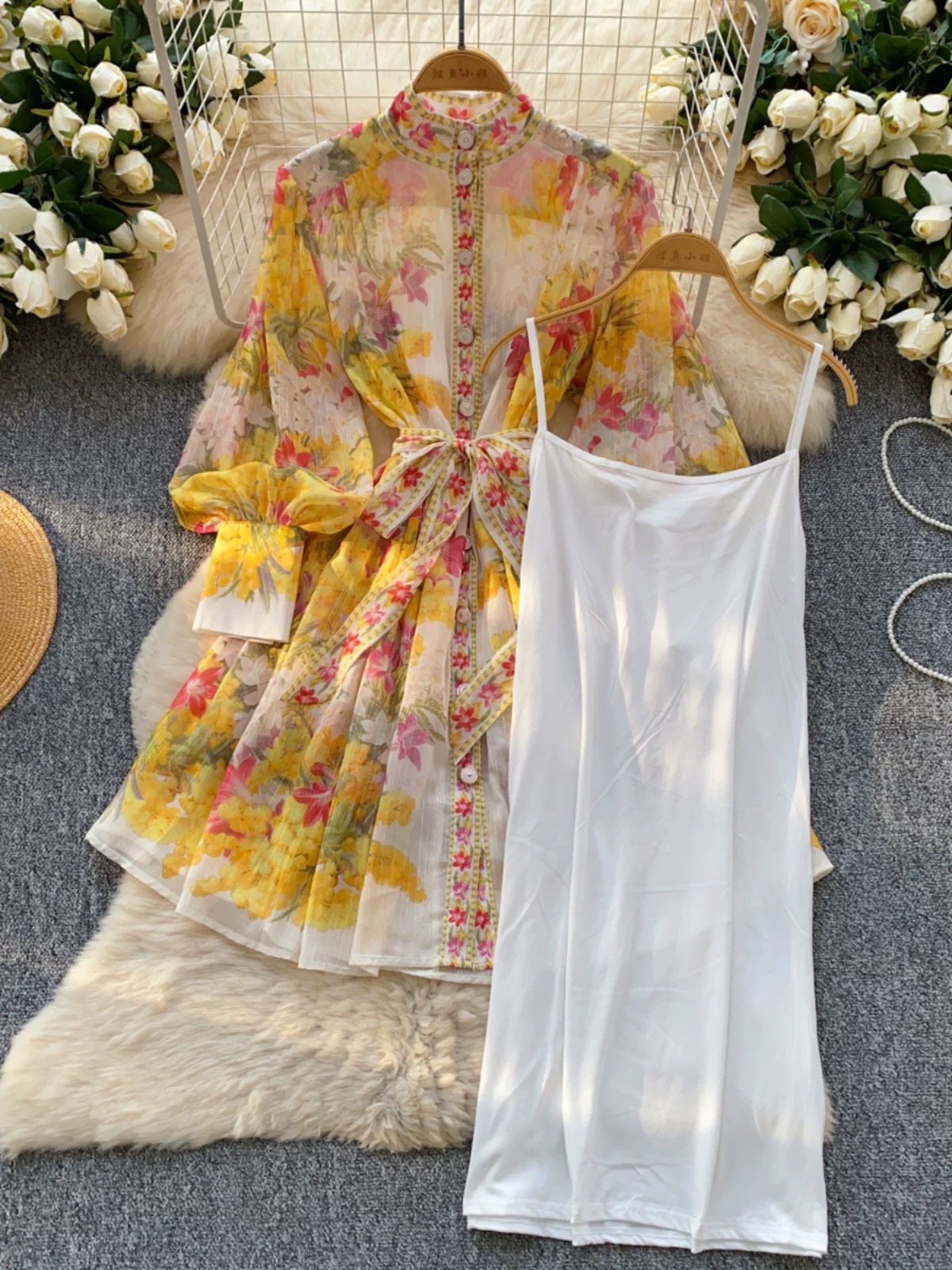 Italian vacation print dress ED203 images